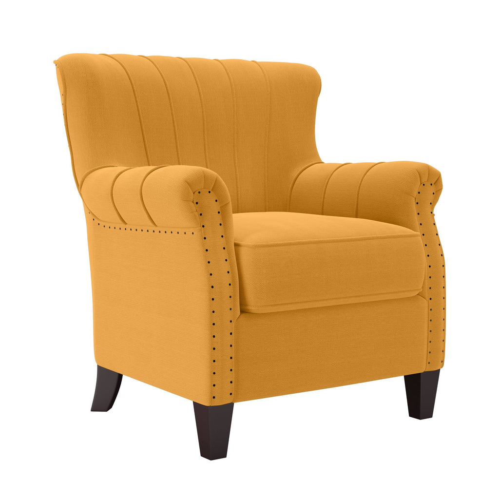 Mustard Yellow Linen Armchair L353