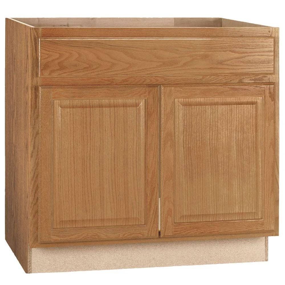 Medium Oak Sink Base Kitchen Cabinet Q910909