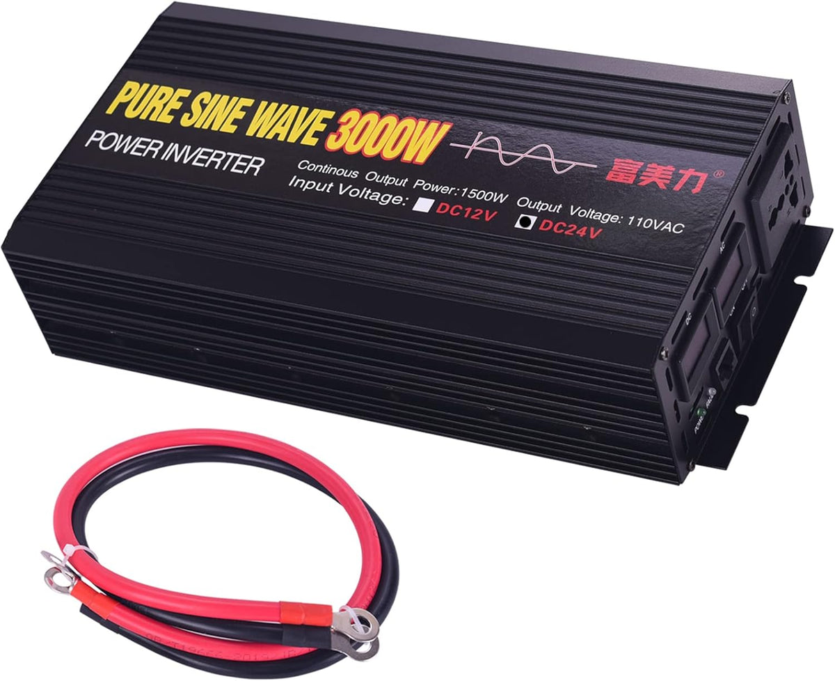 24V to 110V Pure Sine Wave Power Inverter 1500W/3000W Peak S473360