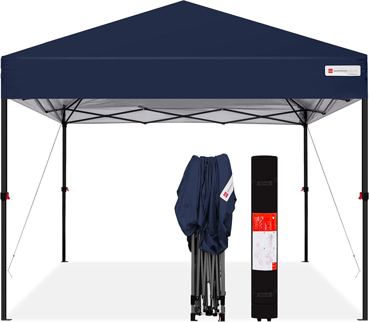Blue 10x10ft Pop Up Canopy Tent with Wheeled Carry Case P972606