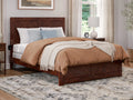 Full Solid Wood Foundation Bed Frame with Matching Footboard D319