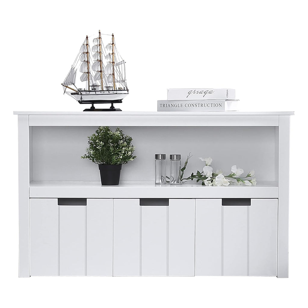 White Kids Toy Box Organizer Storage Cabinet with Movable Drawers N259