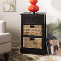 Vintage Grey Side Storage Table D825