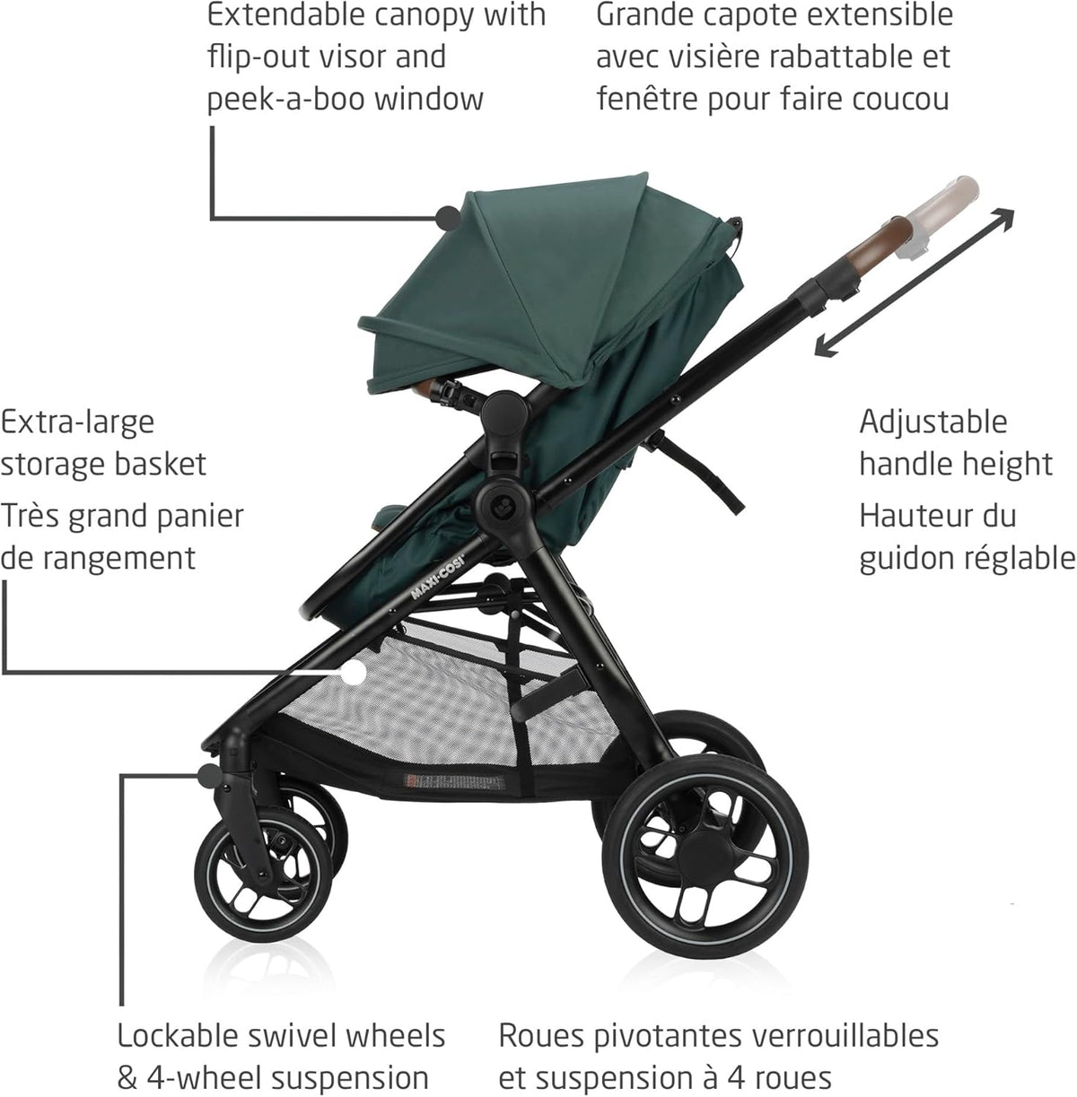 5-in-1 Modular Travel System with Infant Car Seat B372651