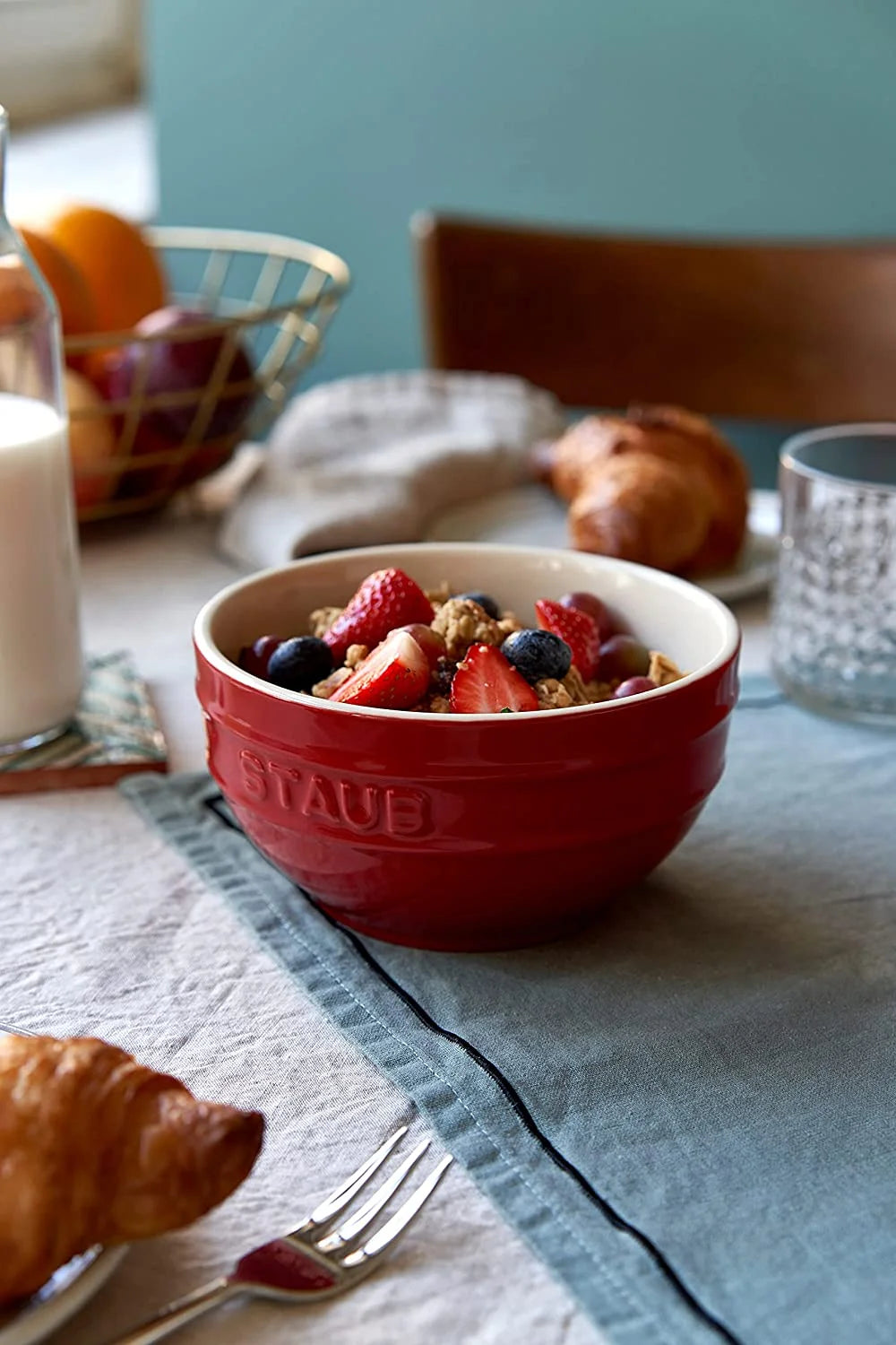 Ceramics Universal Bowl Set, 6.5-inch, Cherry, 32 Ounces O7396