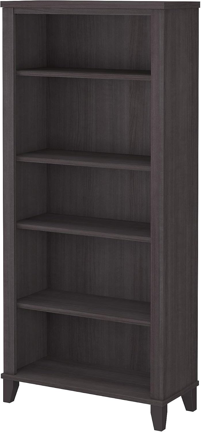 Ash Gray 5 Shelf Bookcase T5155