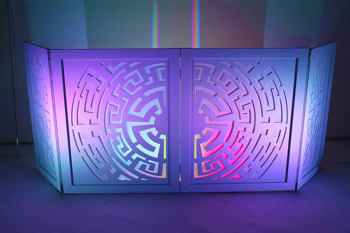 DJ Facade / DJ Booth 4 Panel White Frame J619