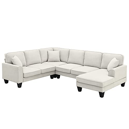 7 Seat Modular Sectional Sofa with 3 Pillows Q3672