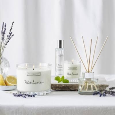 White Lavender Large Candle N63647