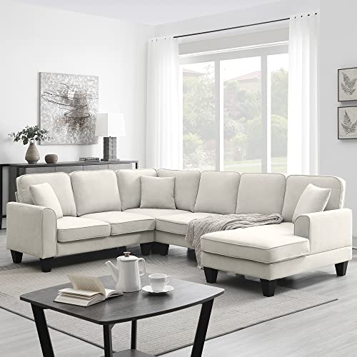 7 Seat Modular Sectional Sofa with 3 Pillows Q3672