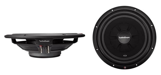 2 Rockford Fosgate 12x22 1000W Car Shallow Mount Subwoofers P960137