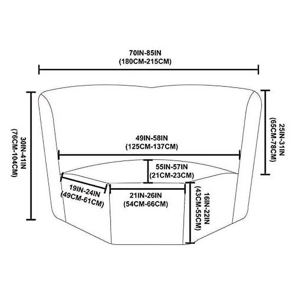 Velvet Stretch Corner Sofa Cover L8918