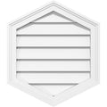14x22W x 16x22H Vertical Peaked Surface Mount PVC Gable Vent U314