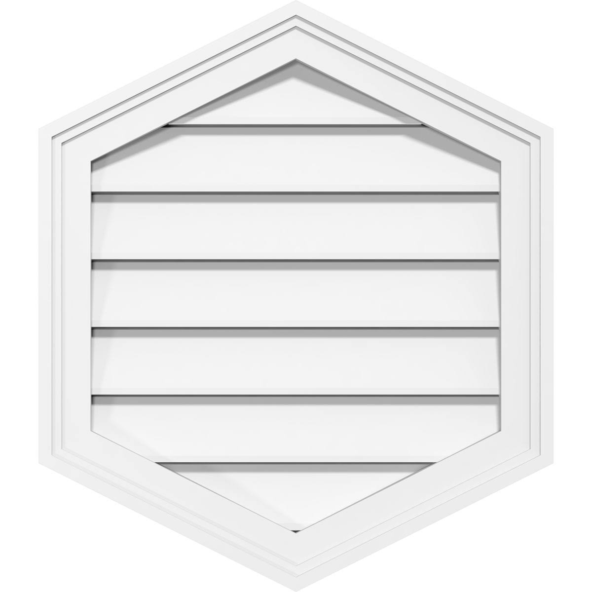 14x22W x 16x22H Vertical Peaked Surface Mount PVC Gable Vent U314