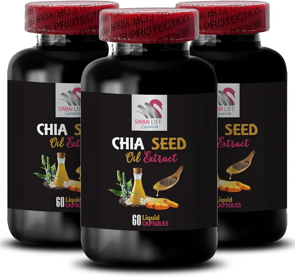 Chia Seed Oil Extract 3 Bottle 180 Capsules P591
