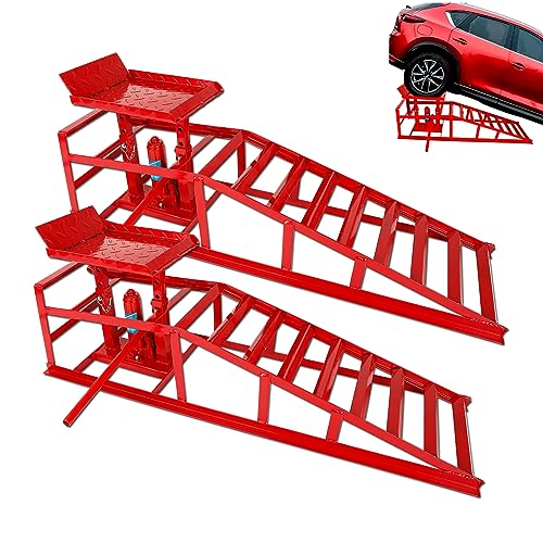 2 Pack 5 Ton Low Profile Hydraulic Car Ramps J822