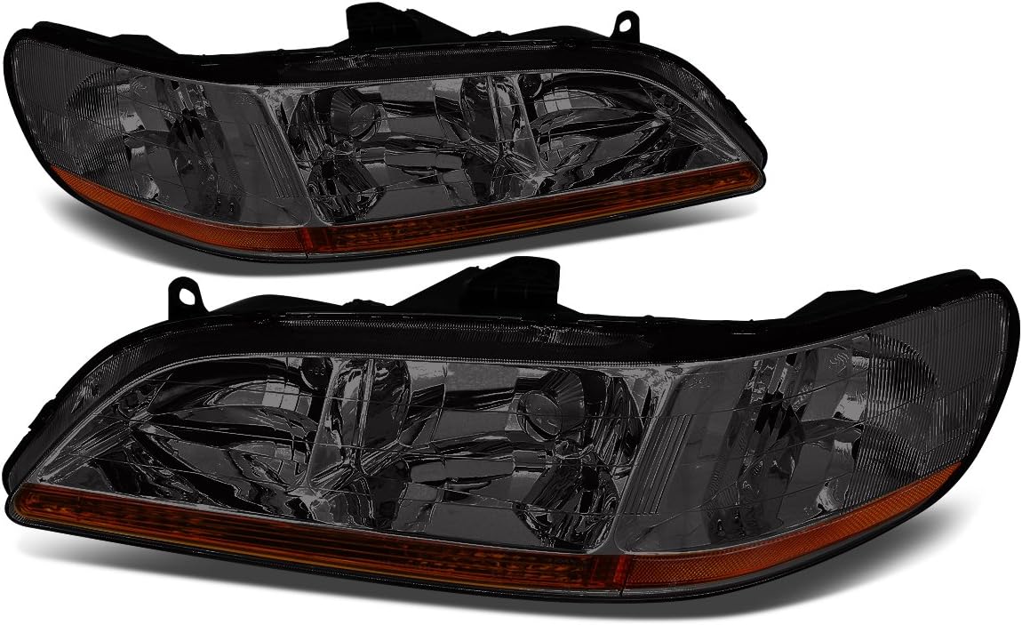 Black Housing Amber Corner Smoked Lens Headlights Assembly D148642