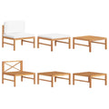 3 Piece Patio Set with Cushions Teak Wood D31315