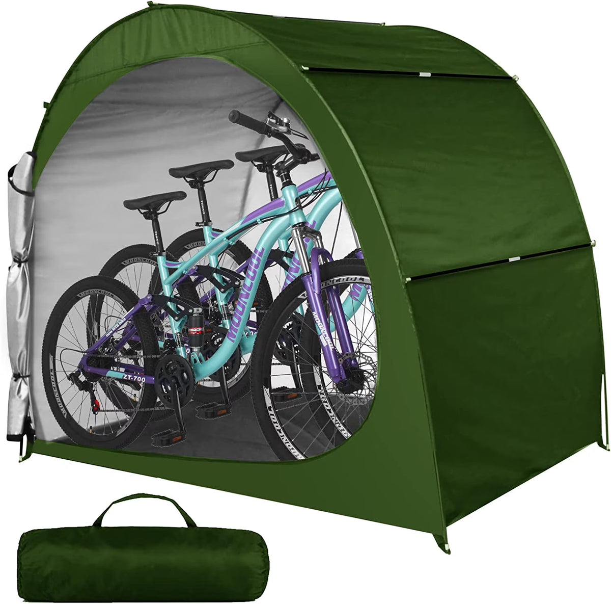 Semicircle Green Waterproof Bike Storage Cover Q325433