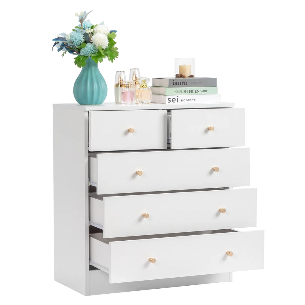 White 7 Drawer Wood Dresser Z98211