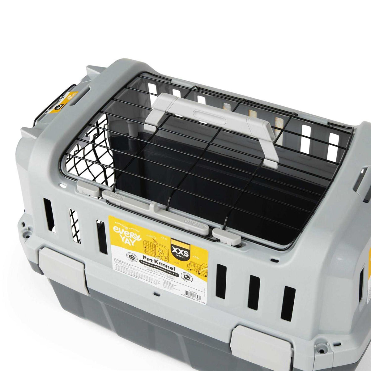 Grey 2-Door Pet Kennel R607