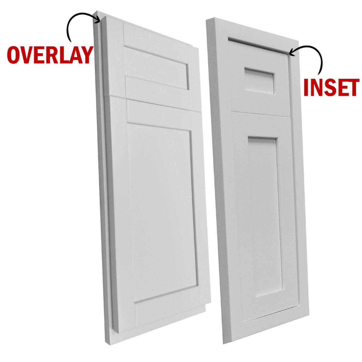 Light Gray Inset Shaker Kitchen Cabinet Single Door Single Drawer R4246