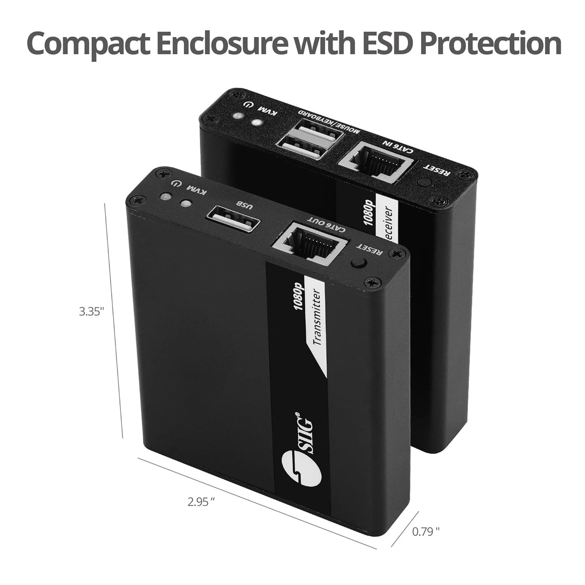 HDMI KVM Extender over CAT6/6e/7 Cable, 1080p 60Hz, Transmitter & Receiver Y2566