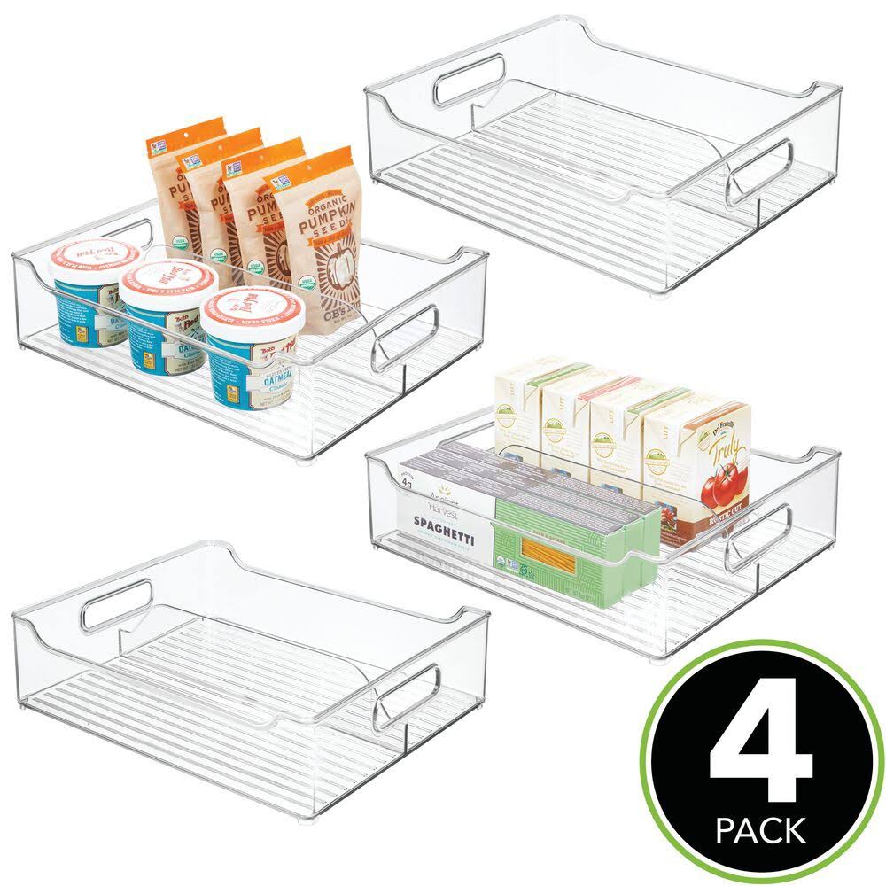 4 Pack Clear Plastic Food Storage Bin L267