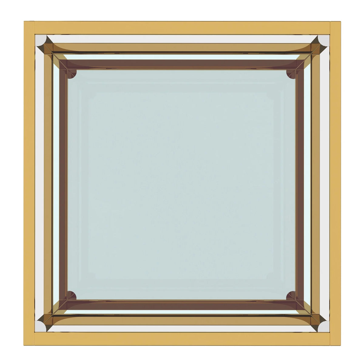 Metal and Glass Square Coffee Table A310