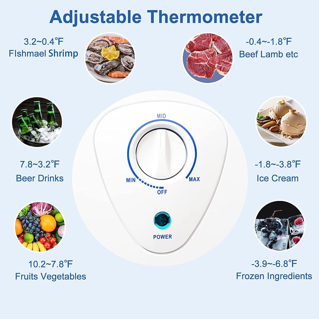 3.4 Cu Ft Upright Freezer Chest Chiller White V372