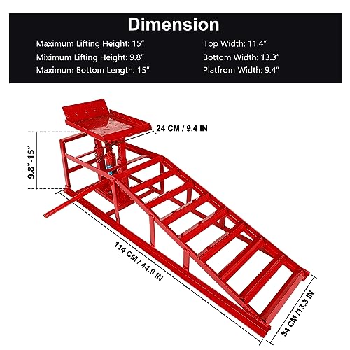 2 Pack 5 Ton Low Profile Hydraulic Car Ramps J822