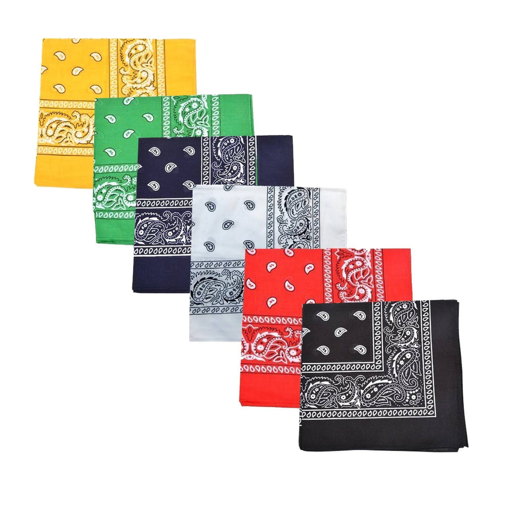 84 Pack Polyester Paisley Bandanas Royal Blue Q524917