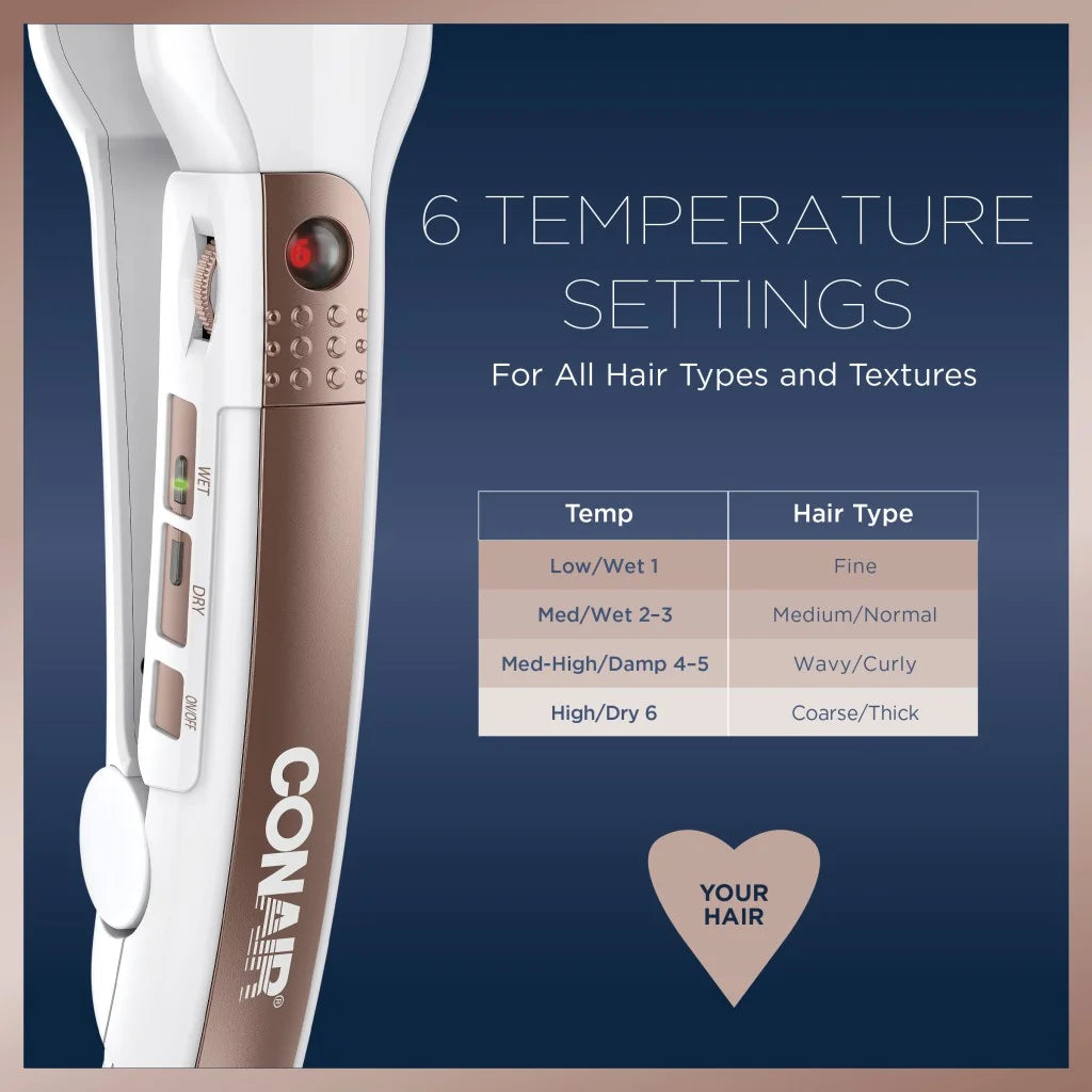 Rose Gold Double Ceramic Flat Iron F25185