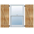 Rough Sawn Western Red Cedar Board-n-Batten Shutters Z20056