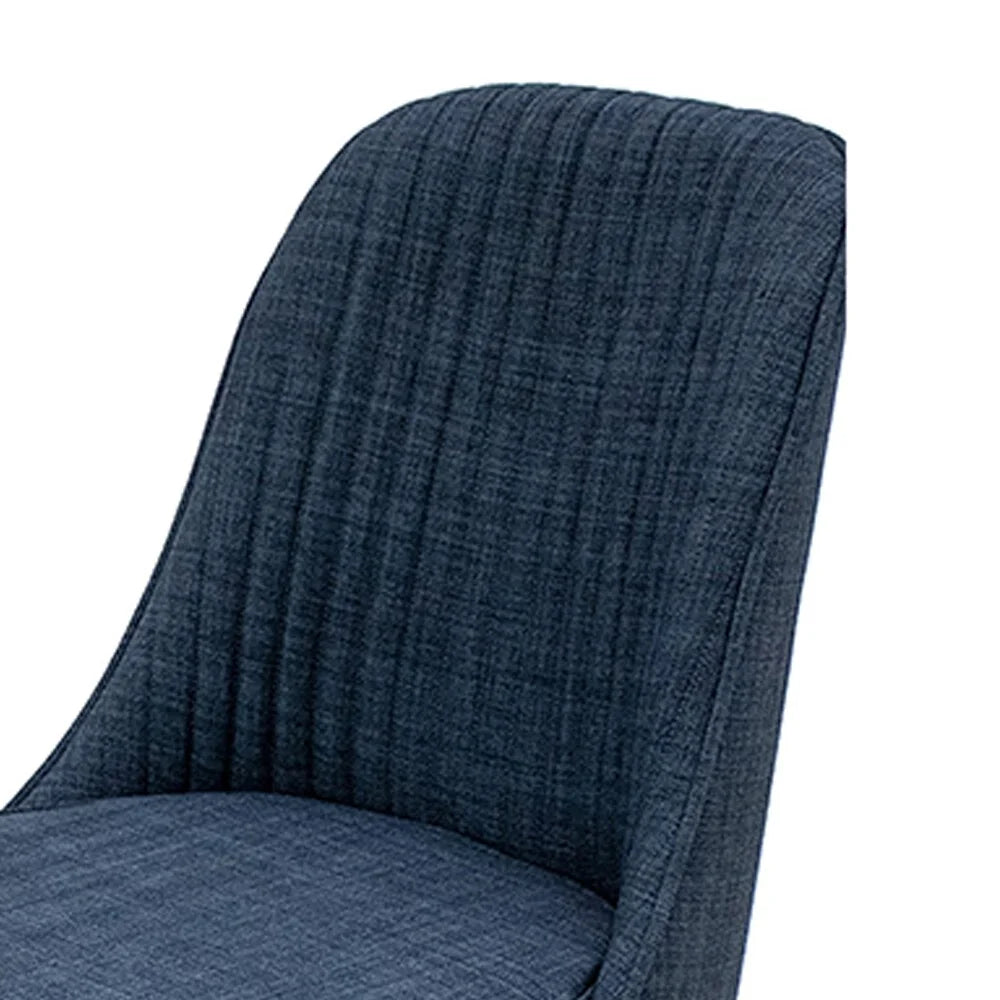 Fabric Upholstered Caster Chair Set of 2 E1998
