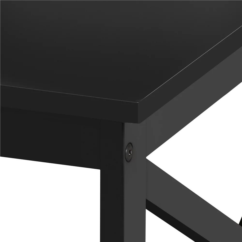 Wooden Rectangle Coffee Table with Storage Shelf S326