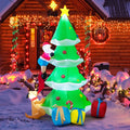 7 FT Inflatable Christmas Tree with Santa Claus & Dog C200928