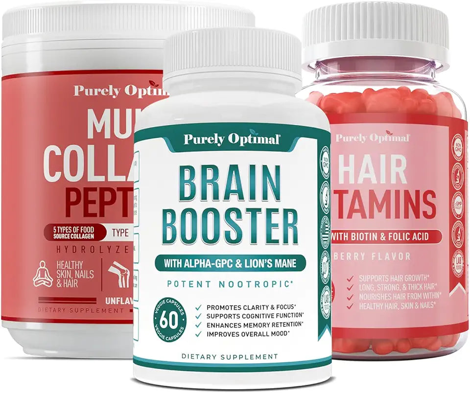 Multi Collagen Powder + Brain Supplement + Hair Vitamins Supplement I935
