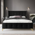 Twin Size Velvet Upholstered Bed G935530