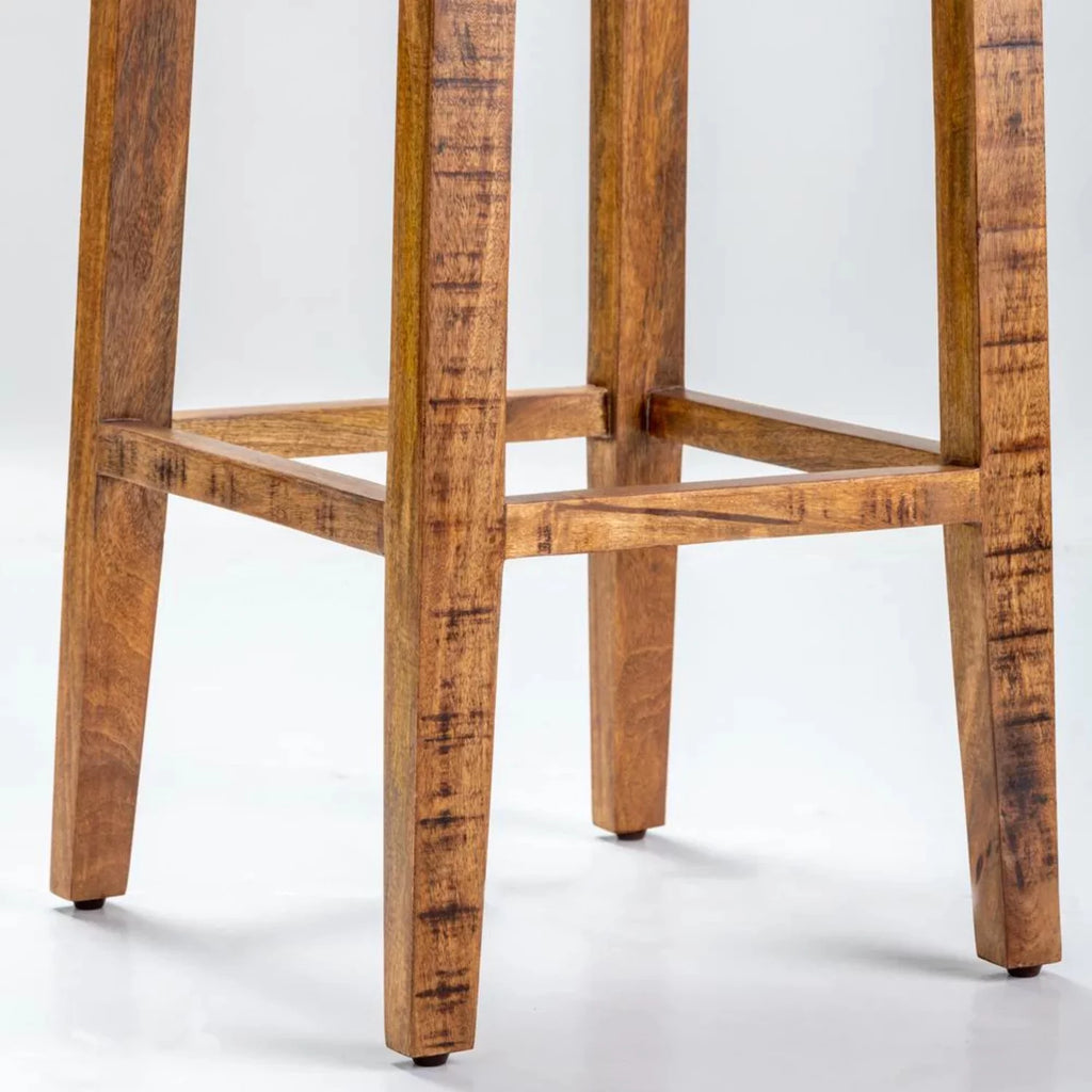 Black and White Wood Striped Barstool X1284