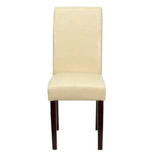 2 Pk. Ivory Leather Parsons Chair M476