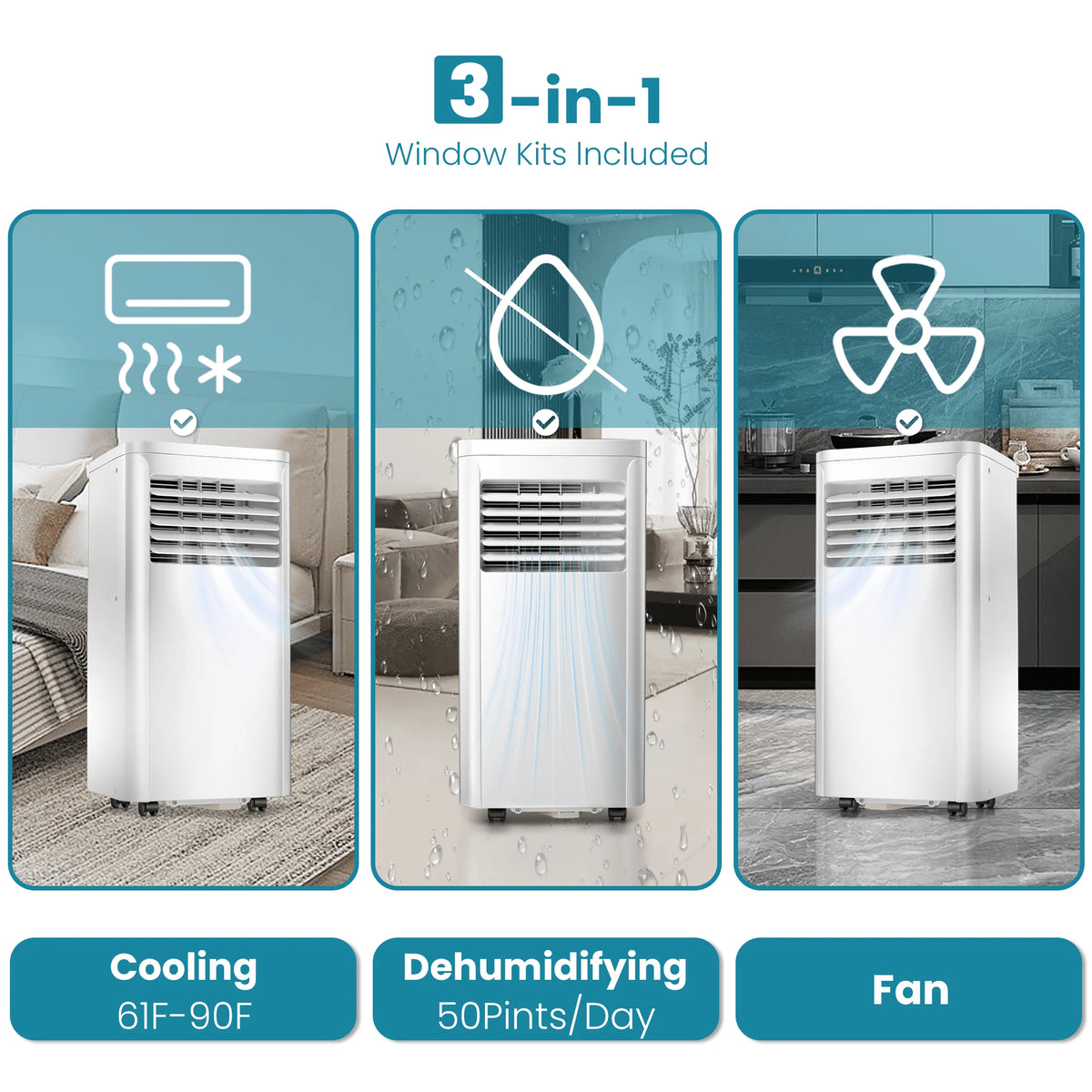 5000 BTU Portable Air Conditioner S34016