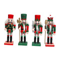 18cm 4 Pieces Wooden Nutcracker Soldier Table Decoration B66002