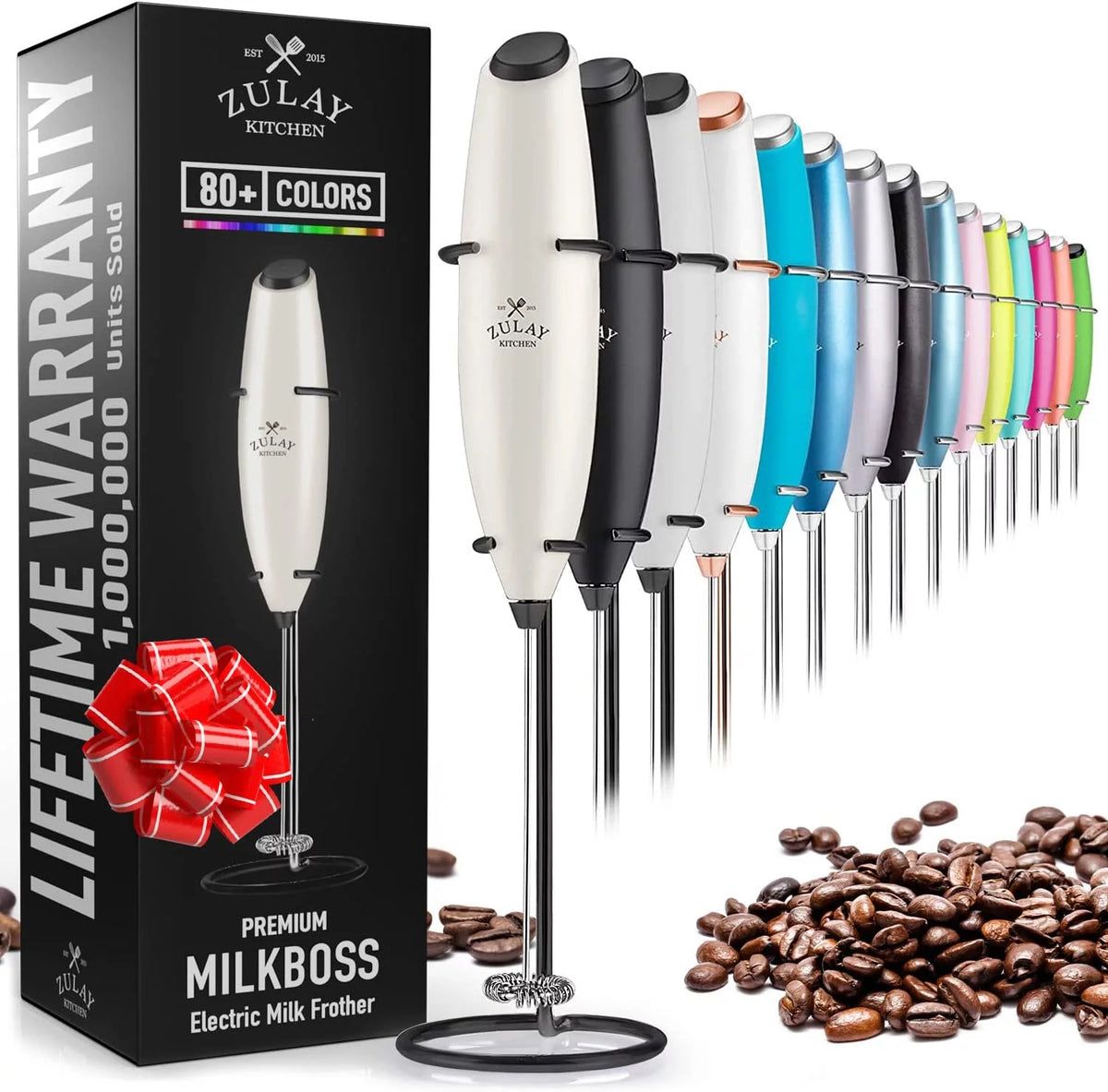 Handheld Electric Milk Frother with Stand L77813
