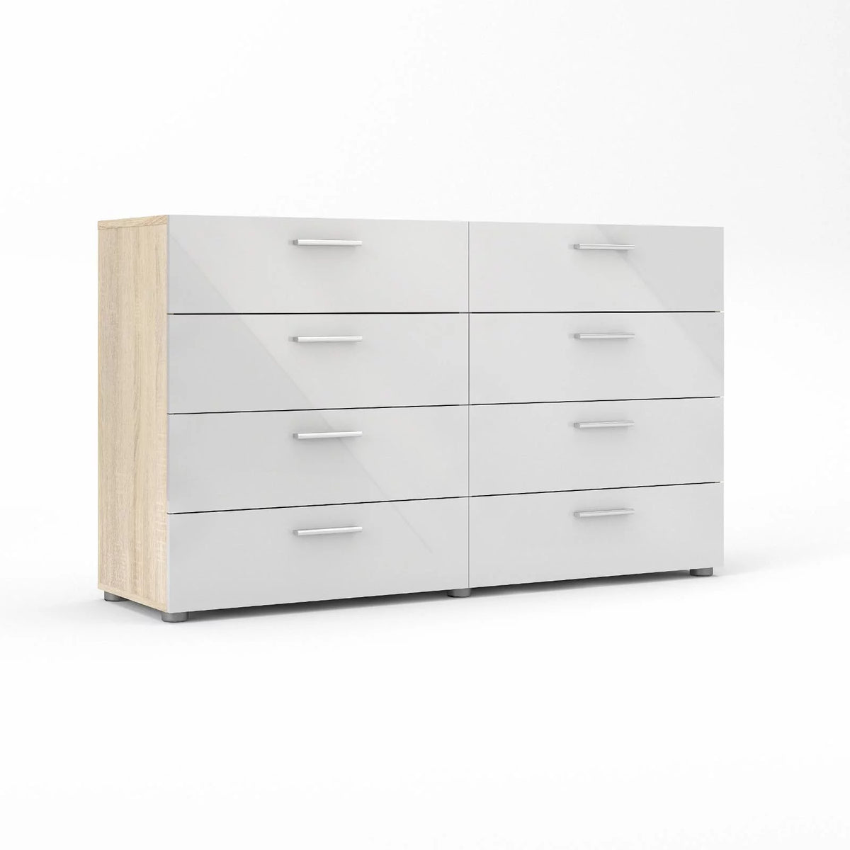 White 8 Drawer Double Dresser M293500