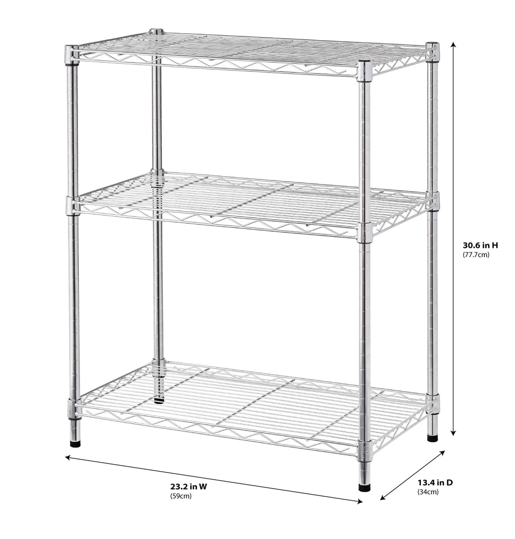 Chrome Wire 3-Tier 750lb Capacity W151554