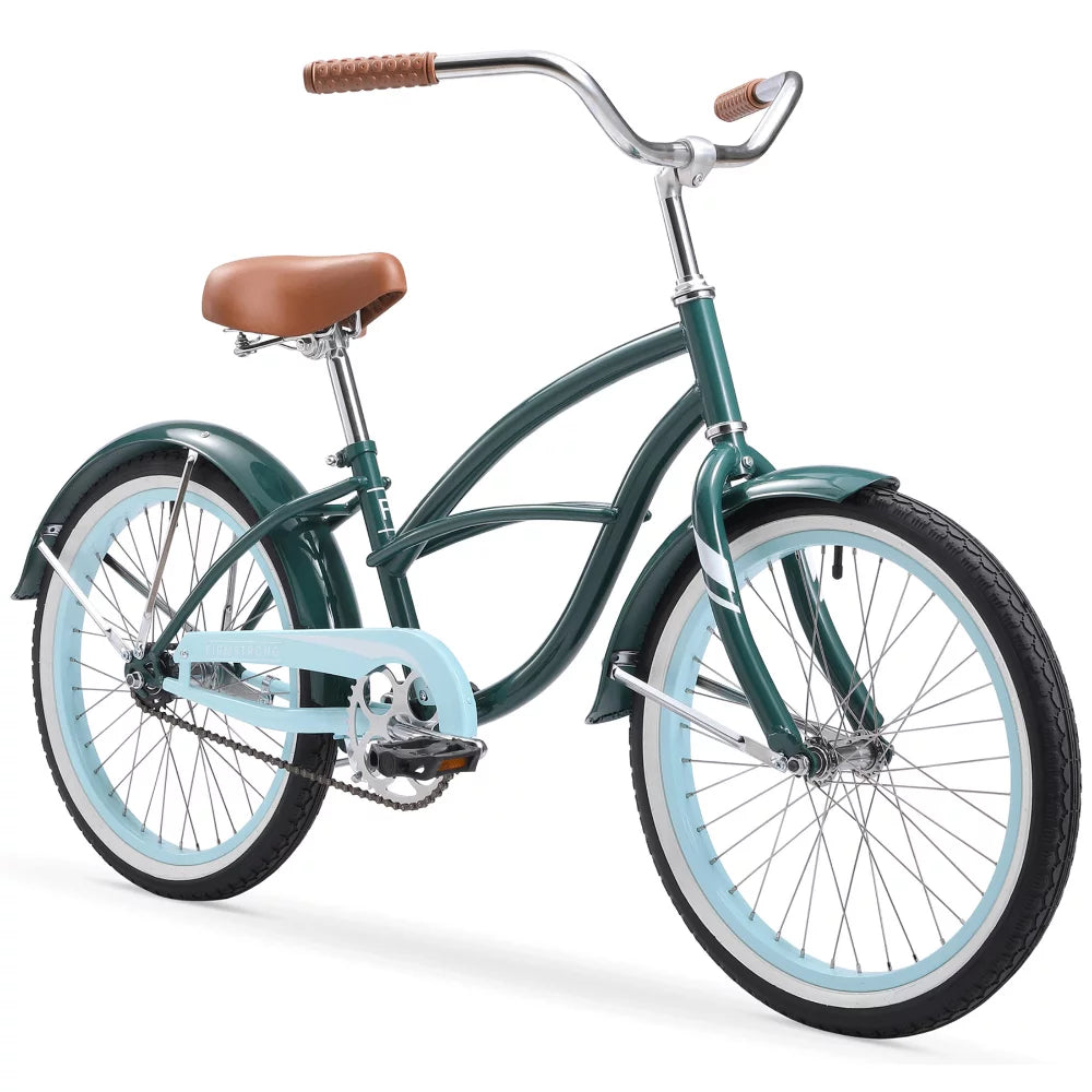 20 Inch Single-Speed Dark Green Cruiser Bike L4256