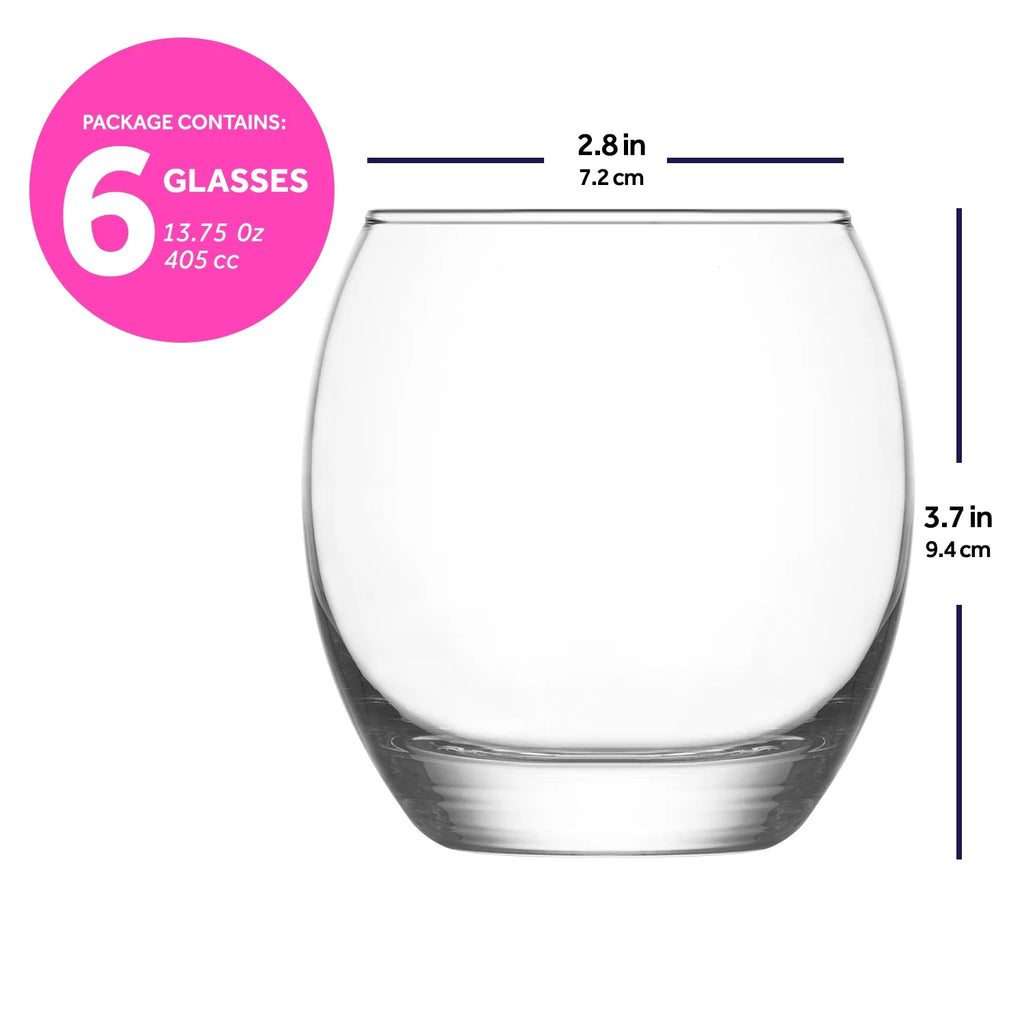 Drinking Glasses Set of 6 13.75 oz F82810