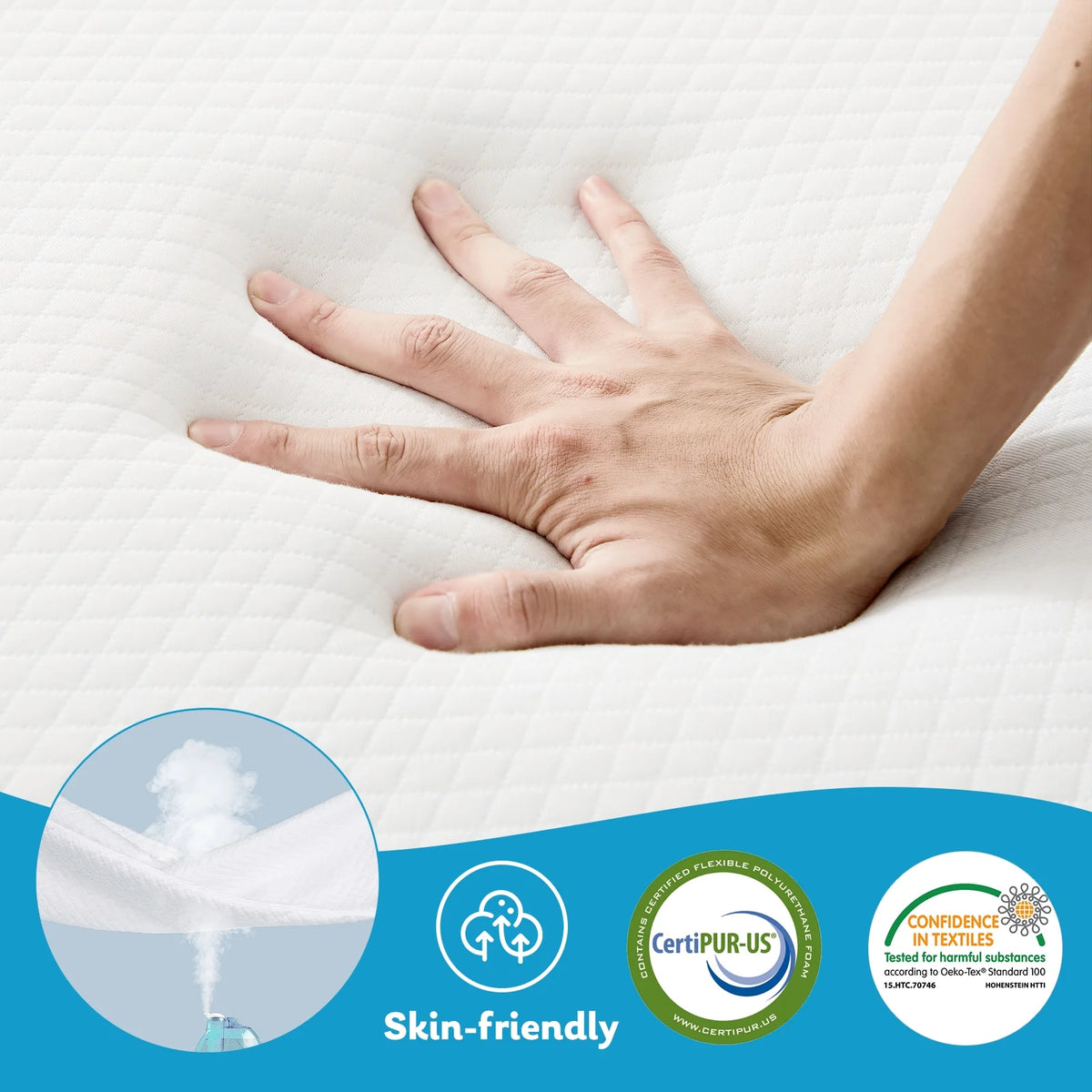 4-inch Tri Folding Memory Mattress with Removable Cover N5823