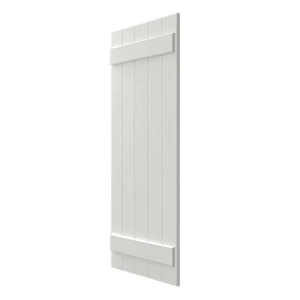 White Composite Board-n-Batten Shutters (Per Pair) R48280
